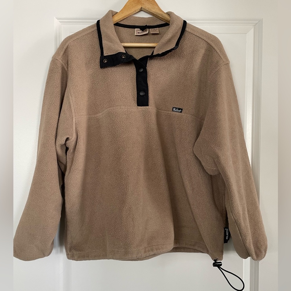 Tan beige Woolrich Fleece Pullover women’s large
